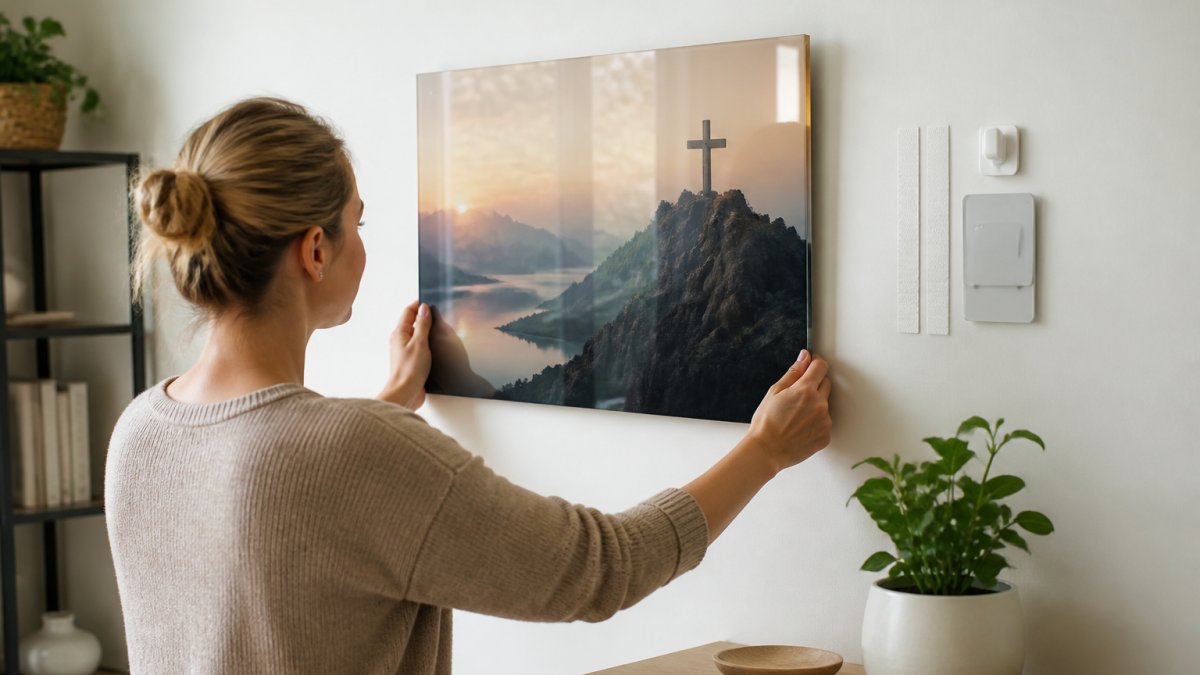 How to Hang Acrylic Art Without Drilling Walls