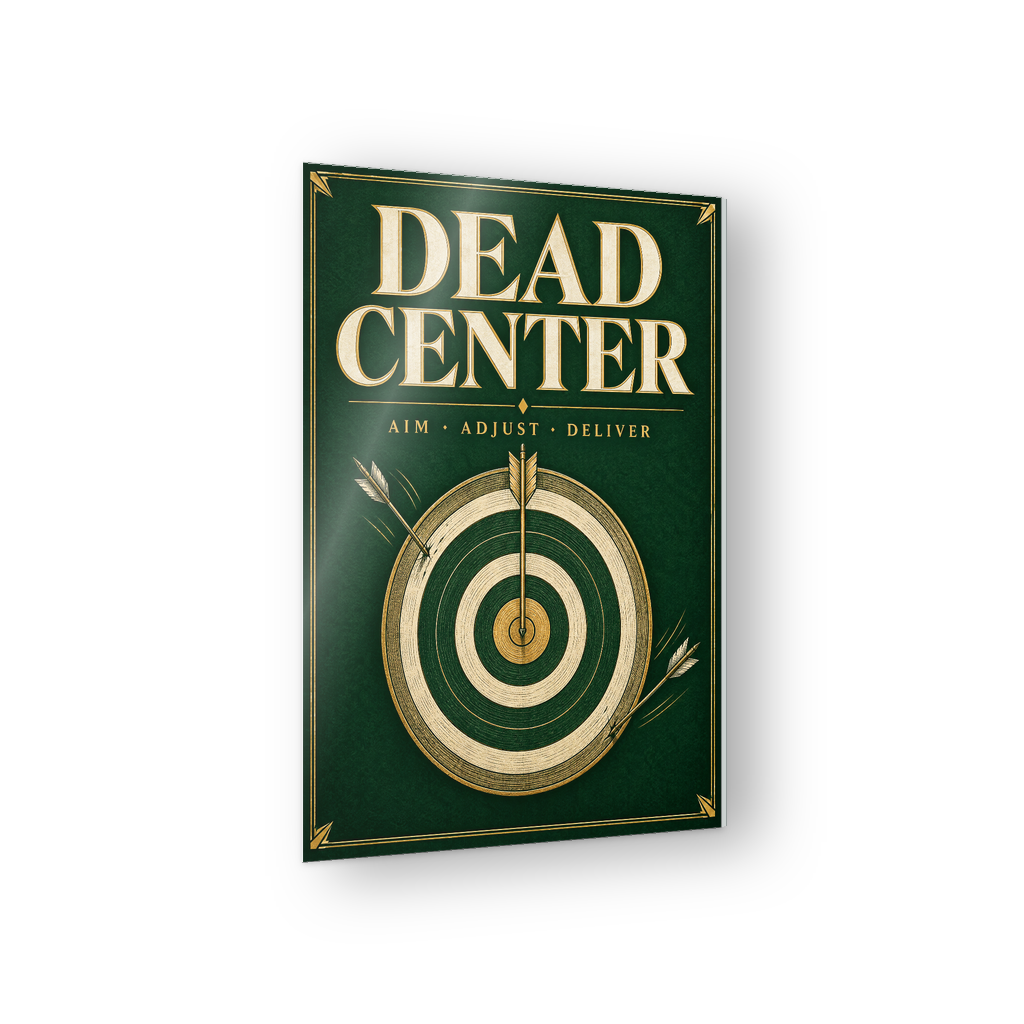 Dead Center archery target business acrylic wall sign
