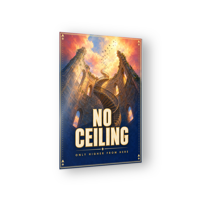 No Ceiling inspiration motivation acrylic wall sign