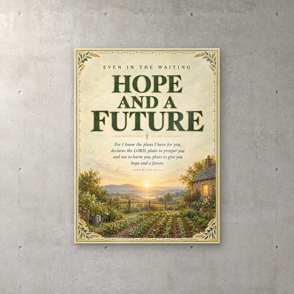 Hope And A Future Jeremiah 29:11 faith acrylic wall sign