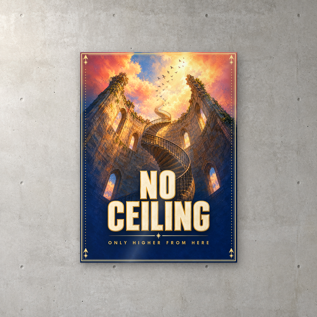 No Ceiling inspiration motivation acrylic wall sign