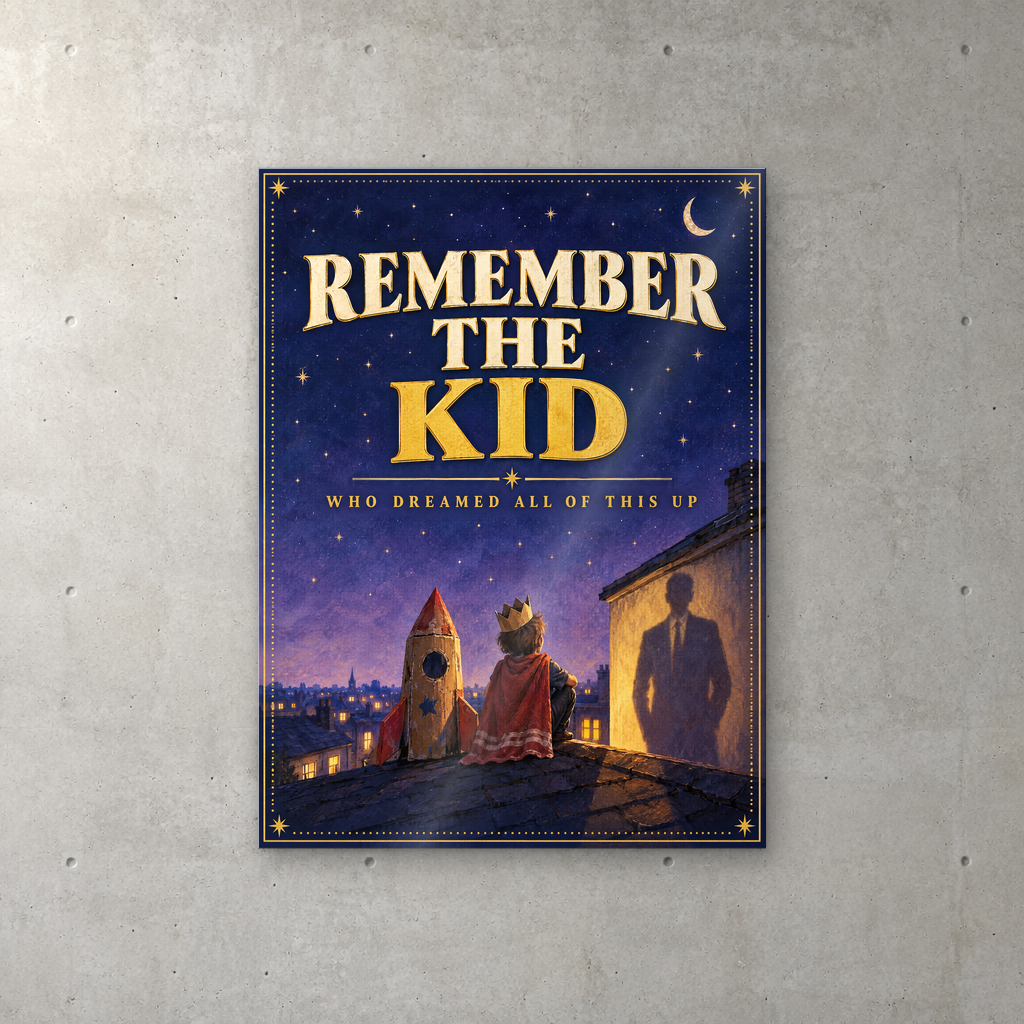 Remember The Kid dream big motivation acrylic wall sign