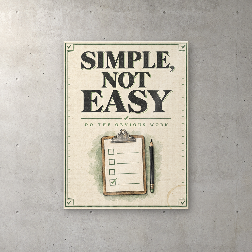 Simple, Not Easy