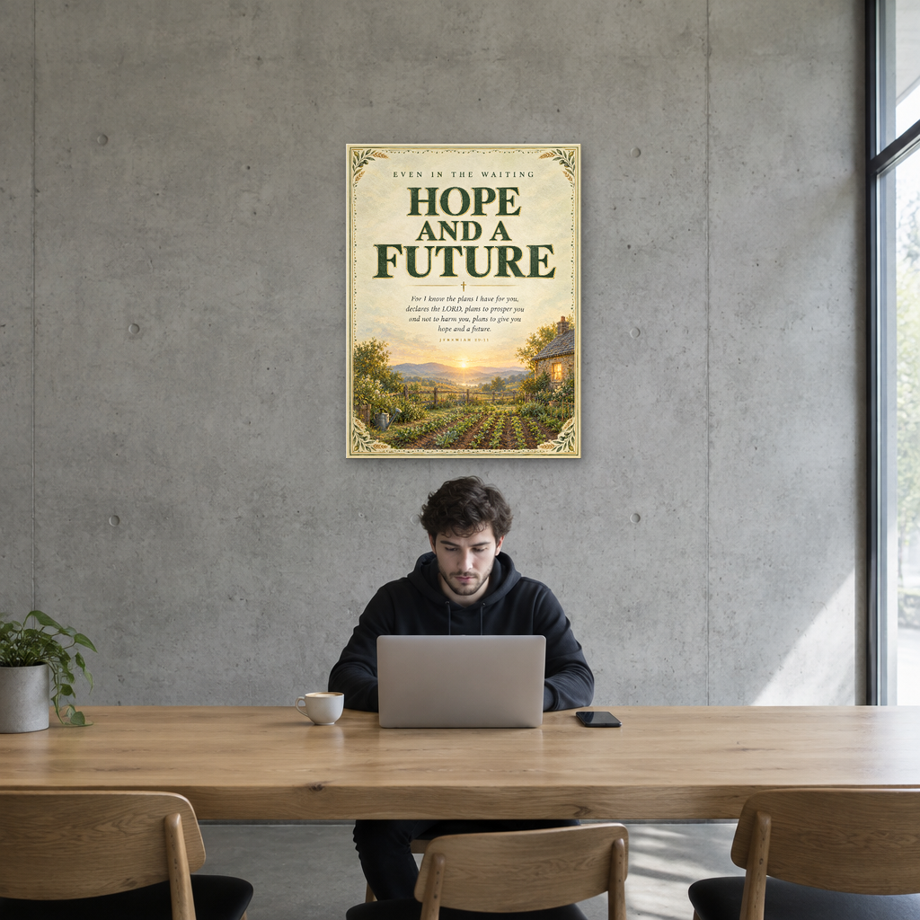 Hope And A Future Jeremiah 29:11 faith acrylic wall sign