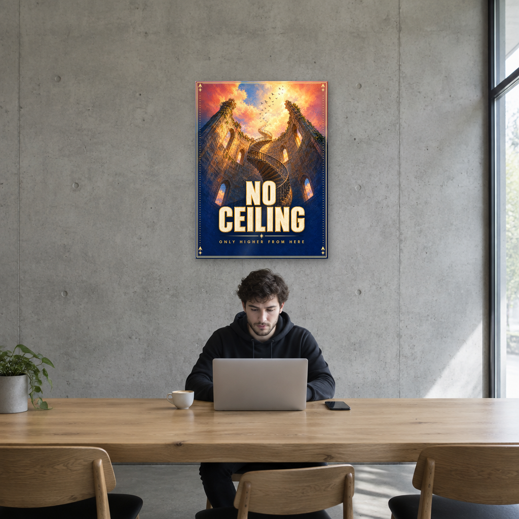 No Ceiling inspiration motivation acrylic wall sign