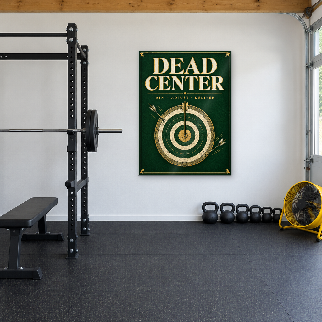 Dead Center archery target business acrylic wall sign