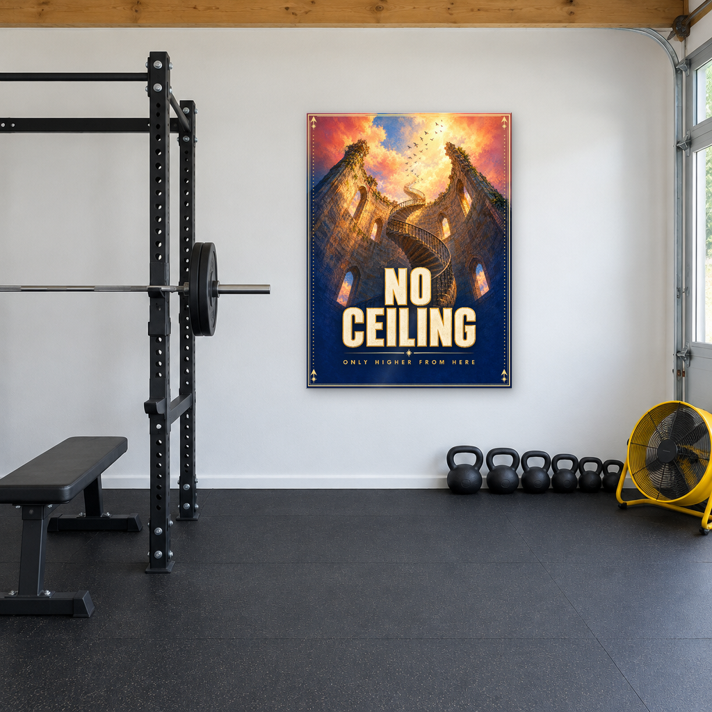 No Ceiling inspiration motivation acrylic wall sign