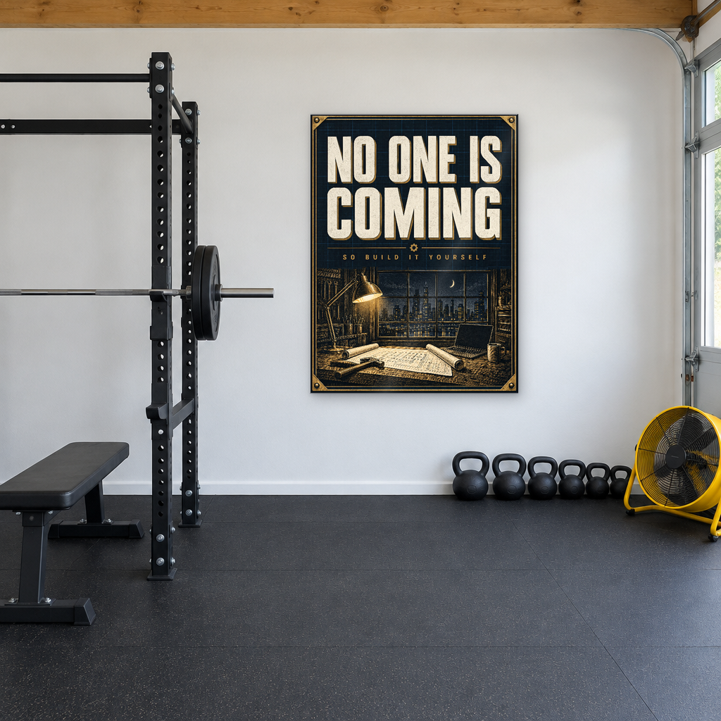 No One Is Coming entrepreneur acrylic wall sign