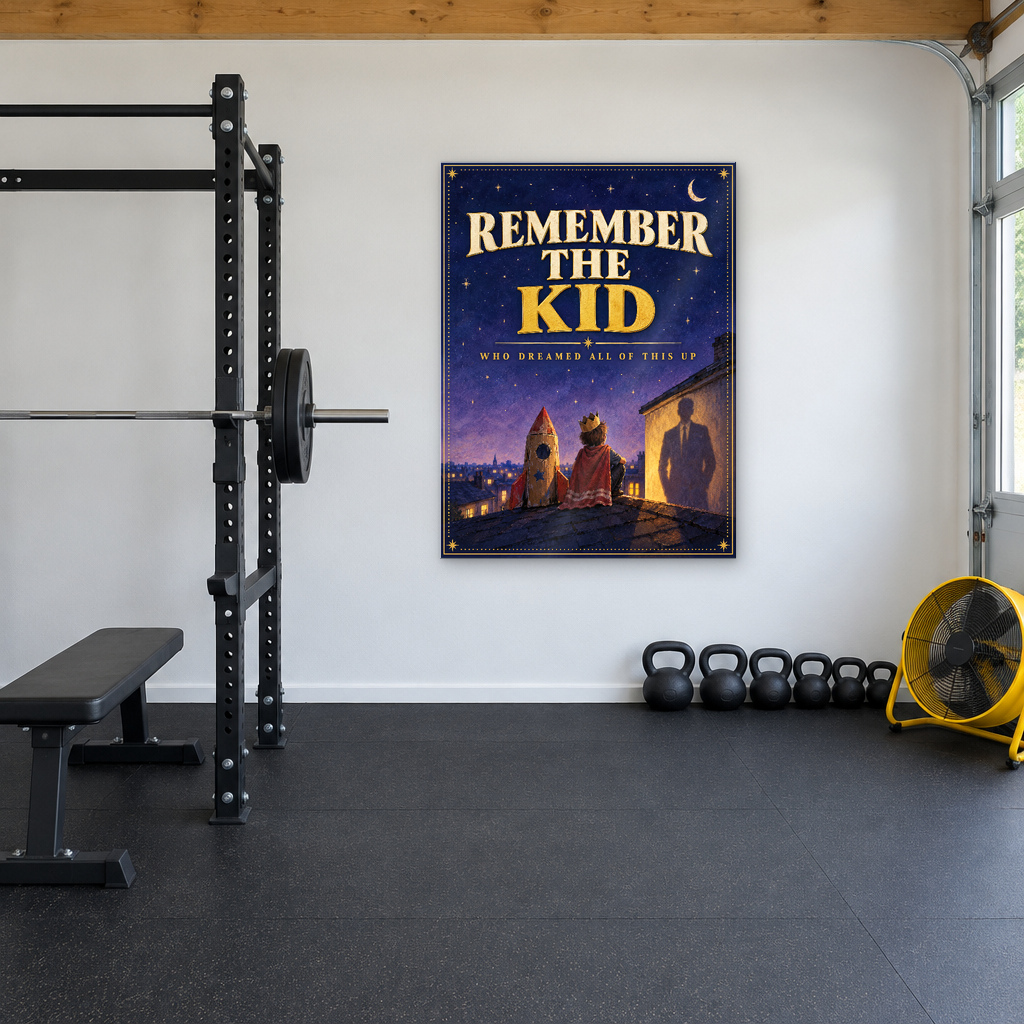 Remember The Kid dream big motivation acrylic wall sign