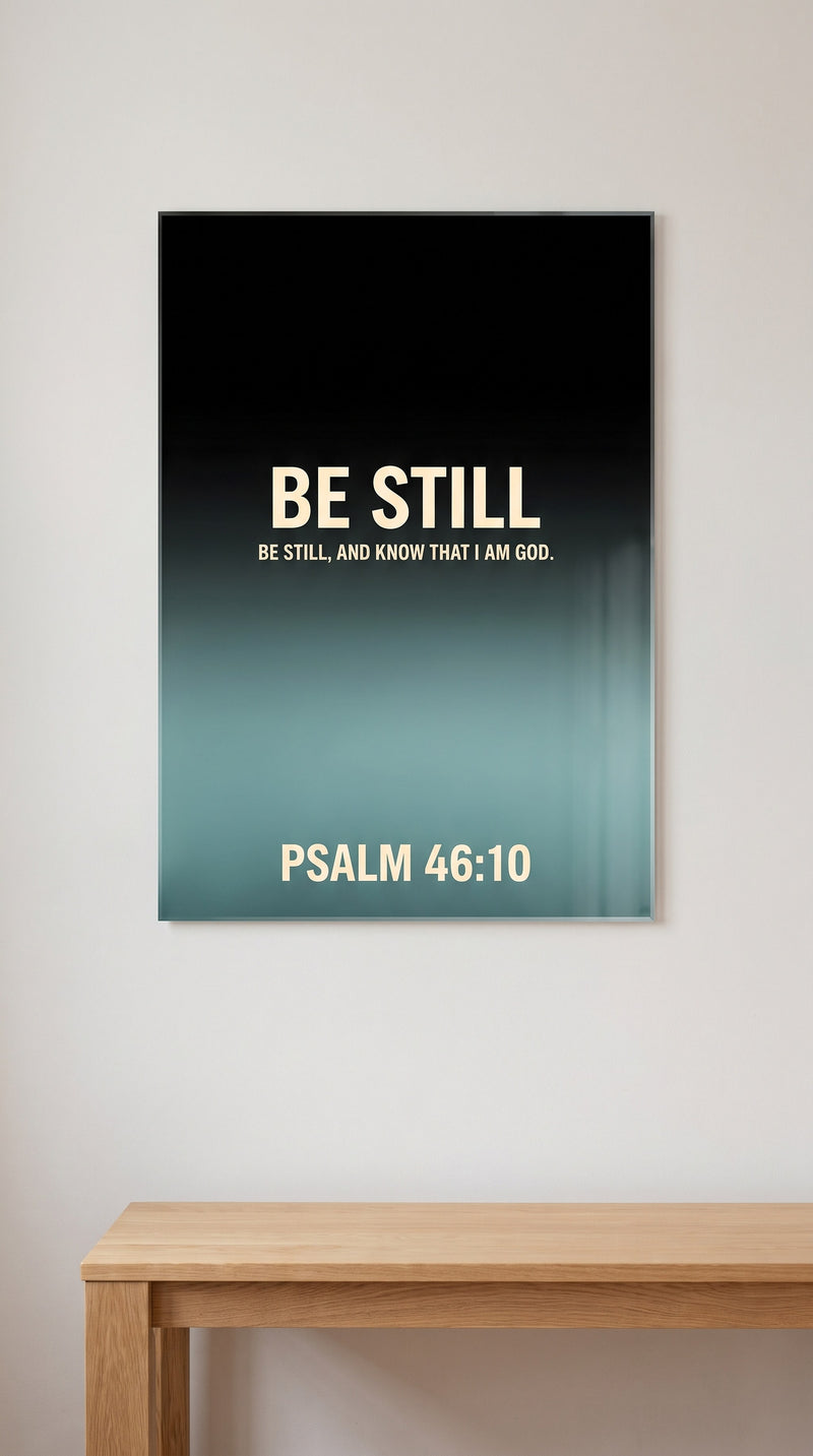 Be Still acrylic sign