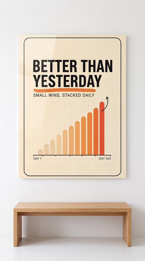 Better Than Yesterday acrylic sign