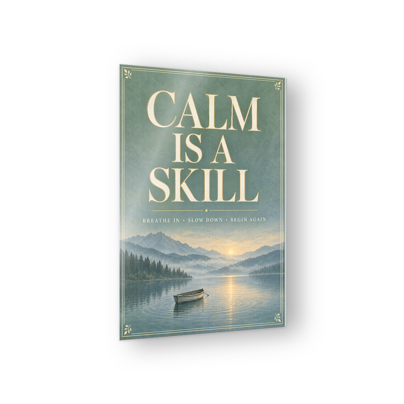 Calm Is A Skill inspiration acrylic wall sign
