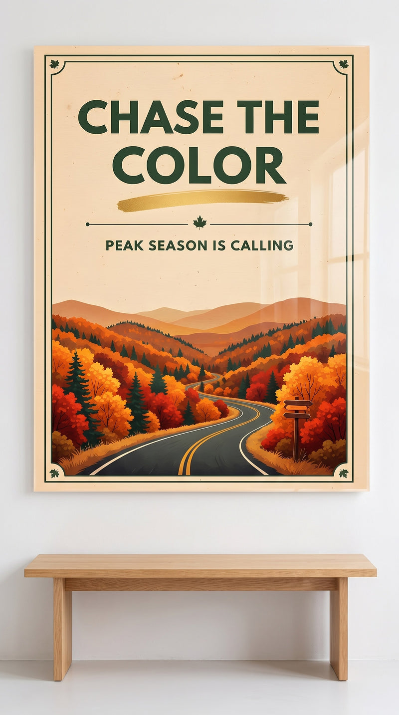 Chase The Color acrylic sign