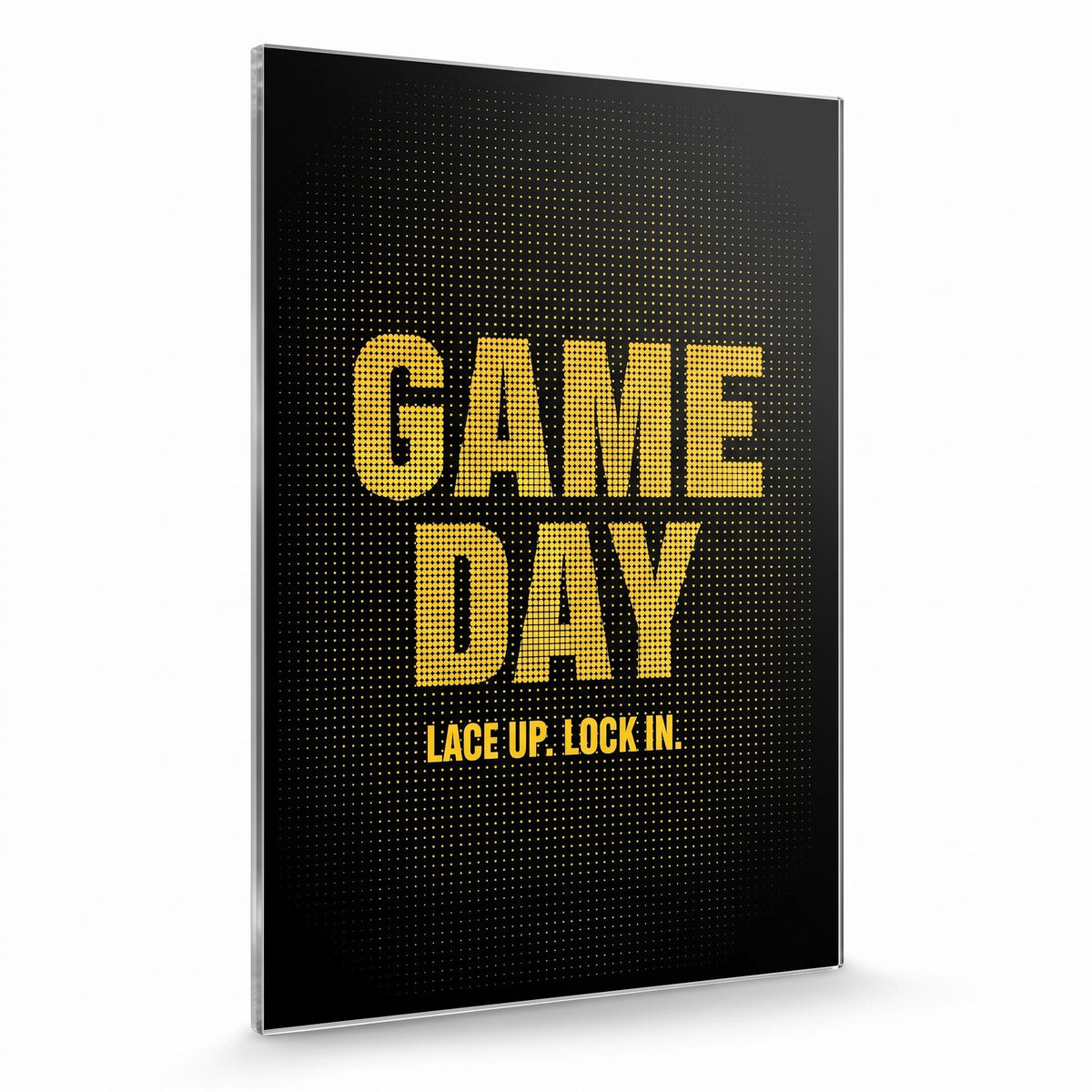 Game Day acrylic sign, glossy panel