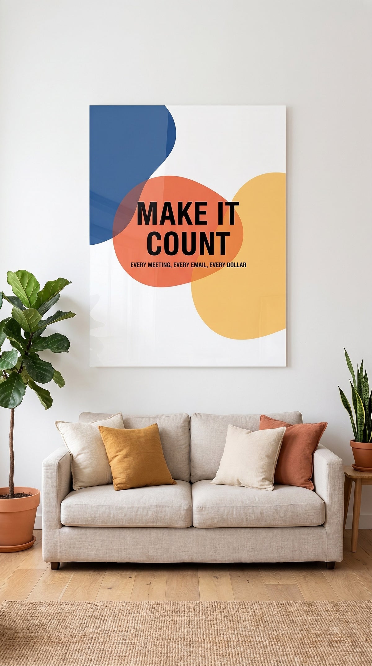 Make It Count acrylic sign at home