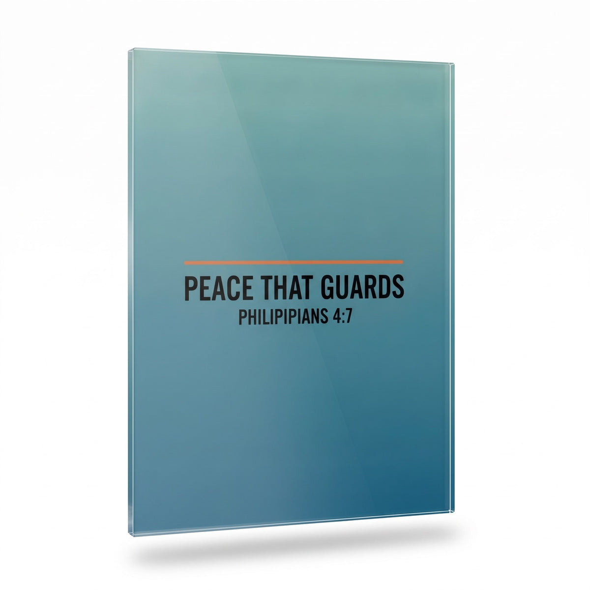 Peace That Guards acrylic sign, glossy panel