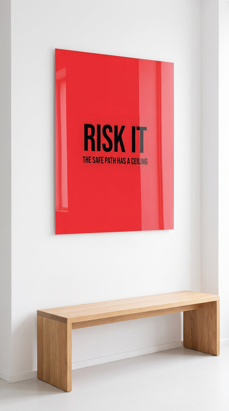 Risk It acrylic sign