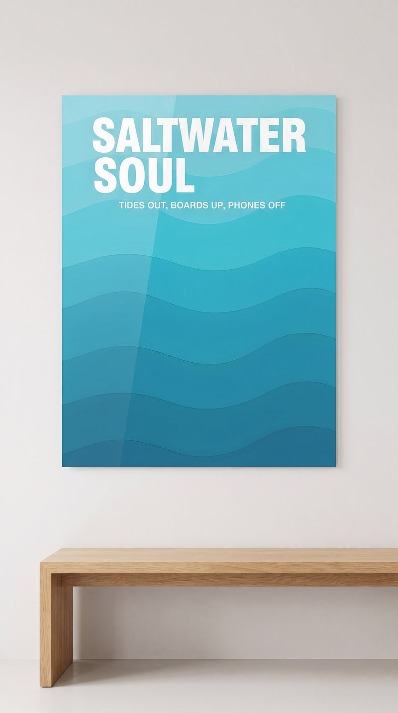 Saltwater Soul acrylic sign