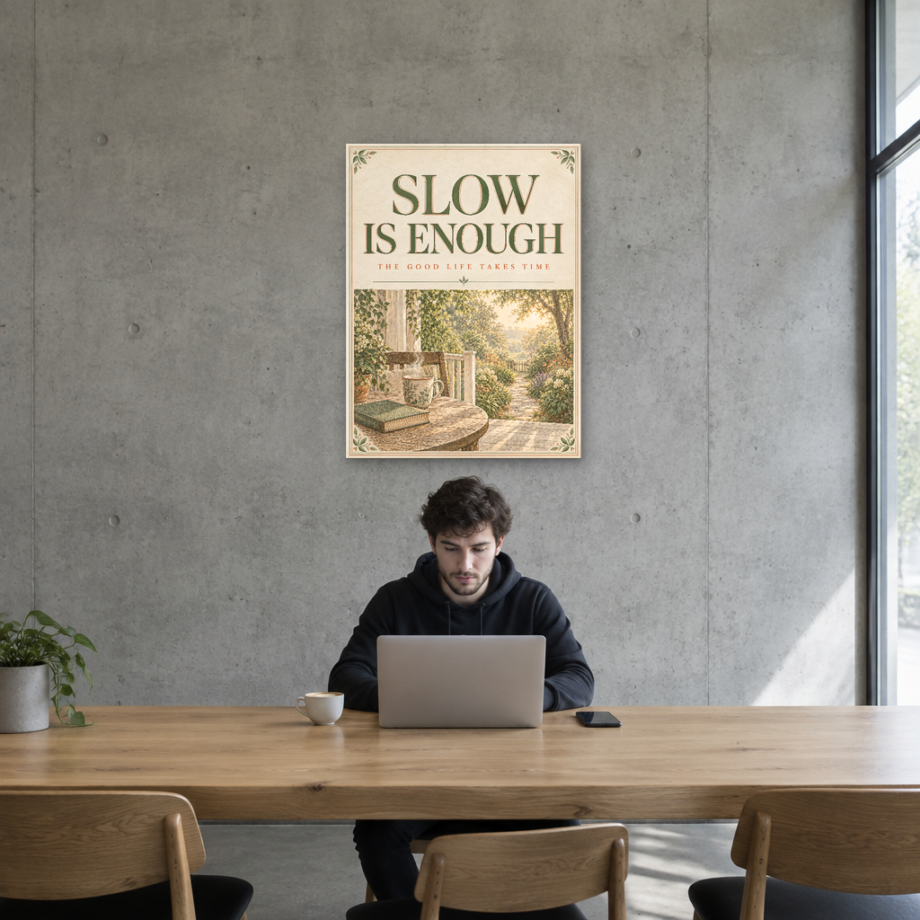 Slow Is Enough inspiration acrylic wall sign