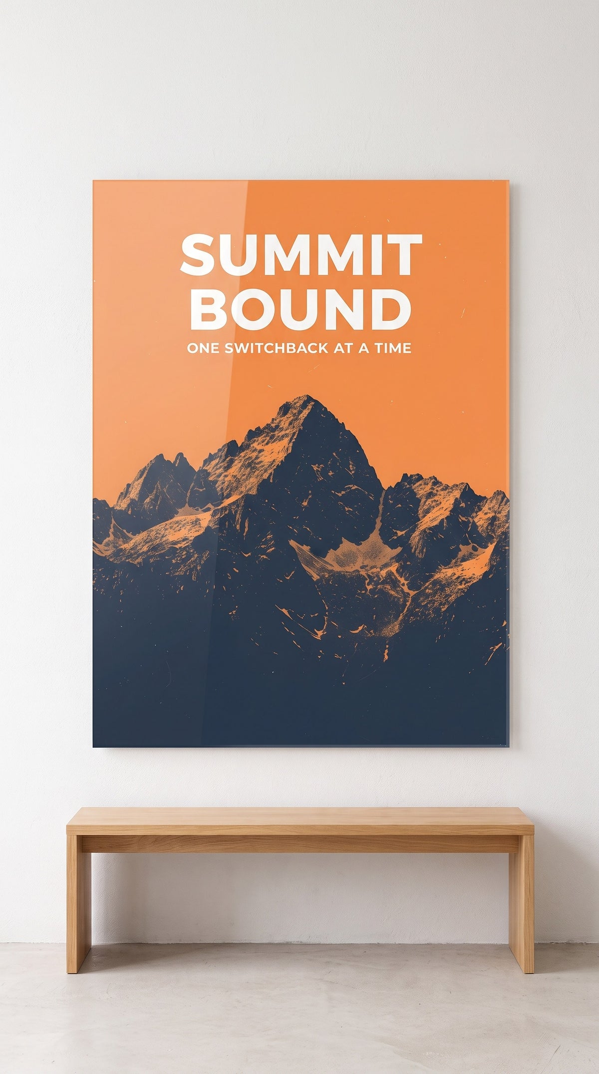 Summit Bound acrylic sign