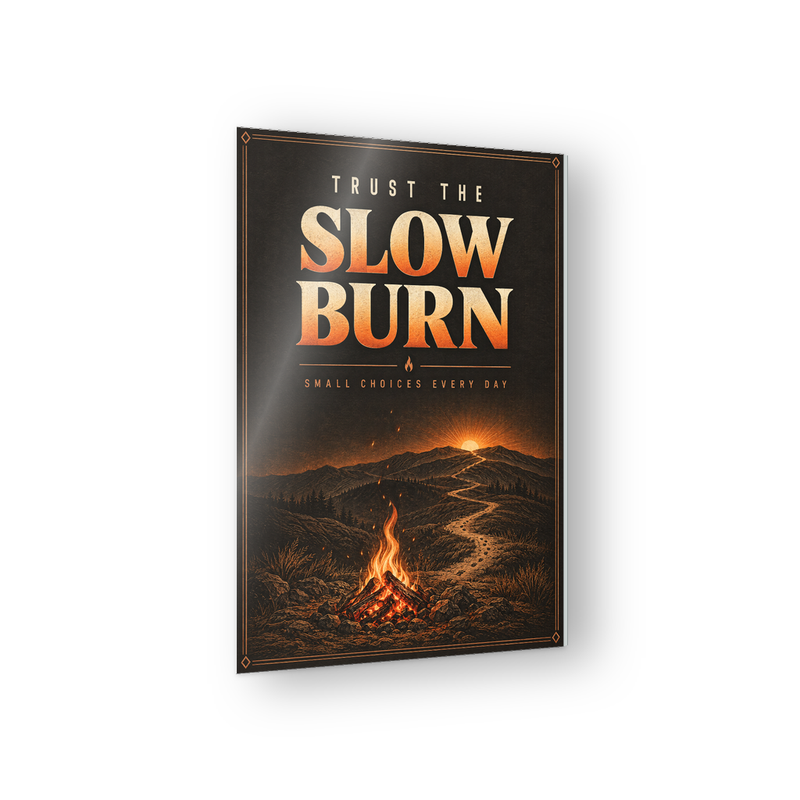 Trust The Slow Burn inspiration acrylic wall sign