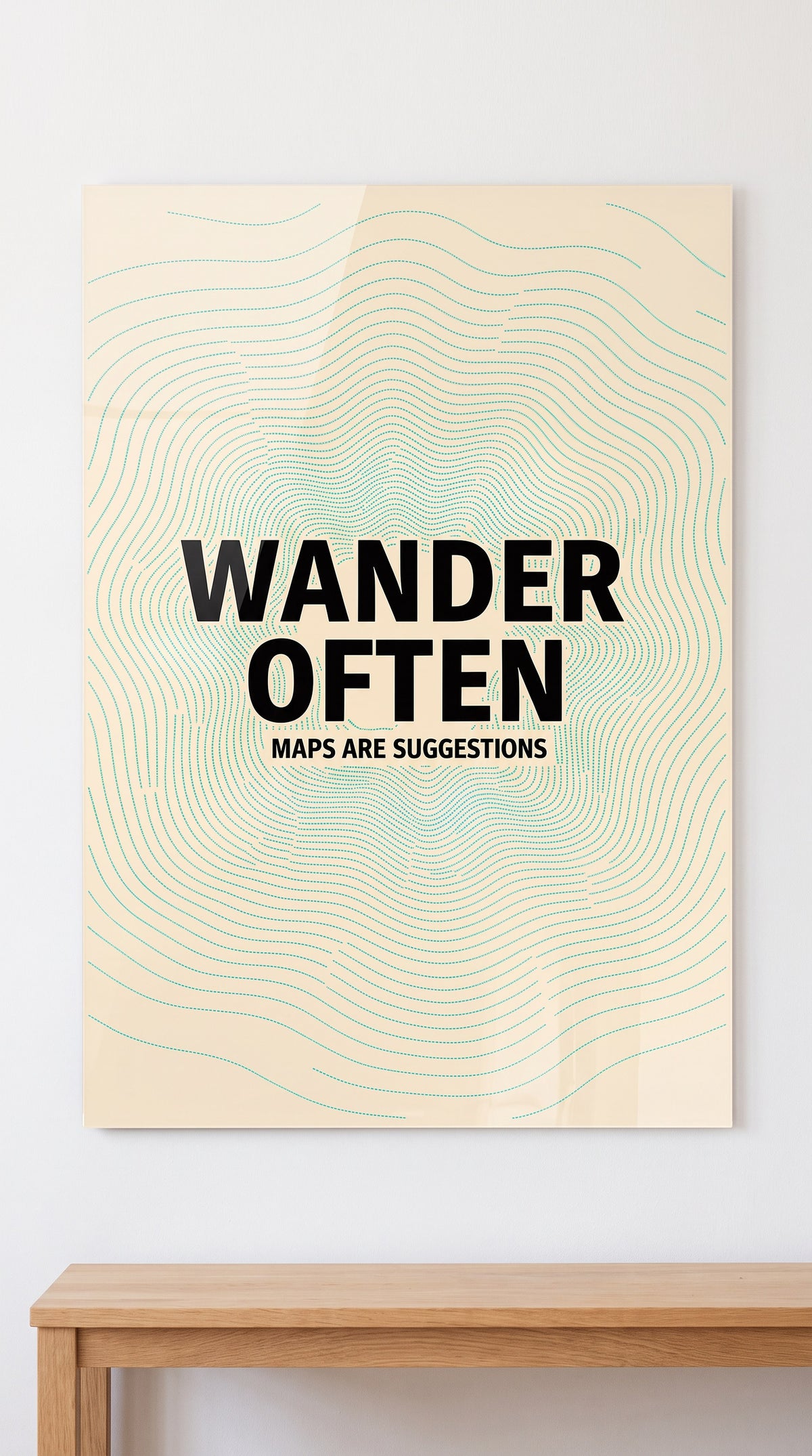 Wander Often acrylic sign