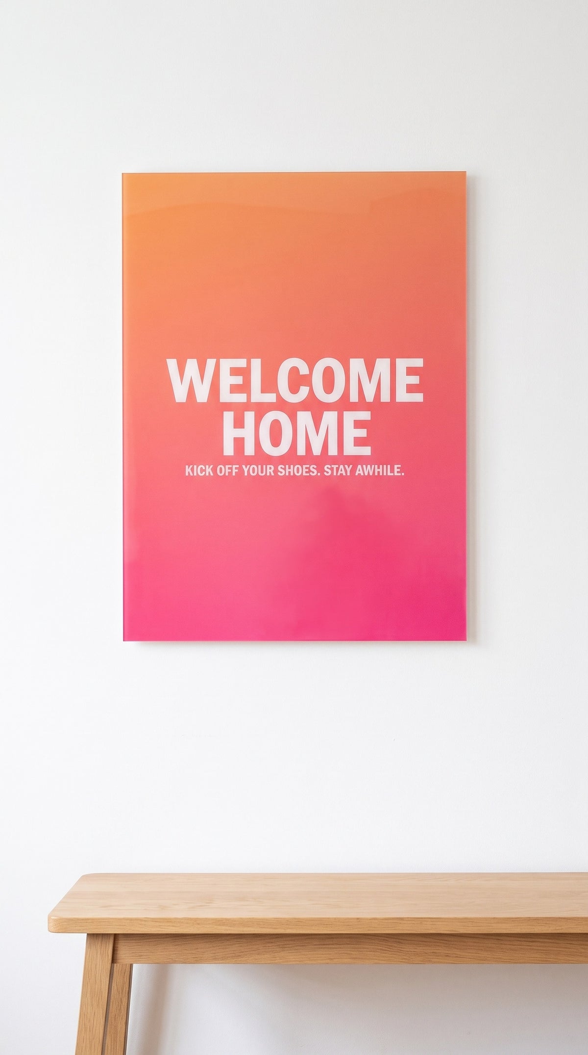 Welcome Home acrylic sign