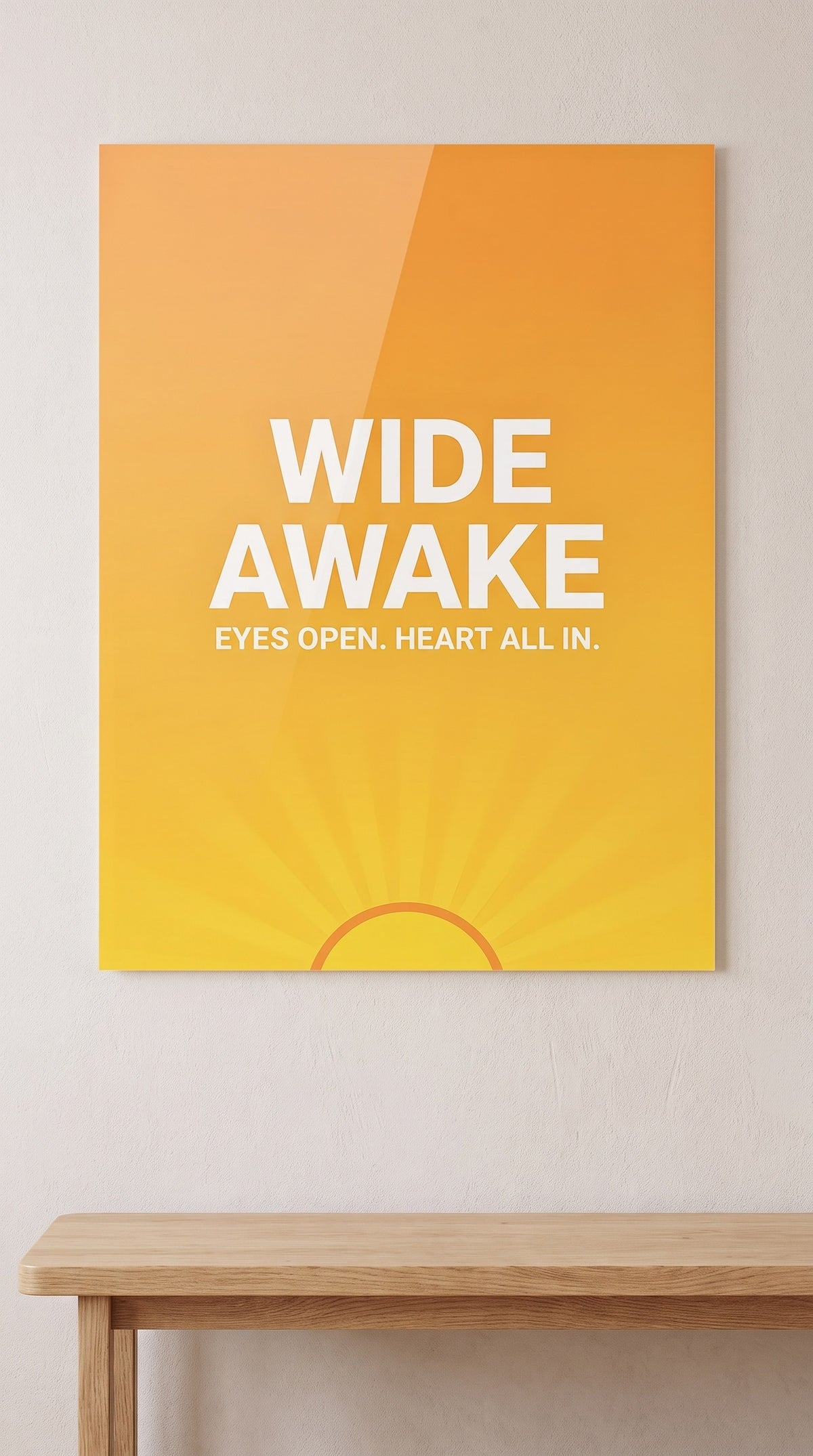 Wide Awake acrylic sign